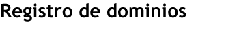 Registro de dominios